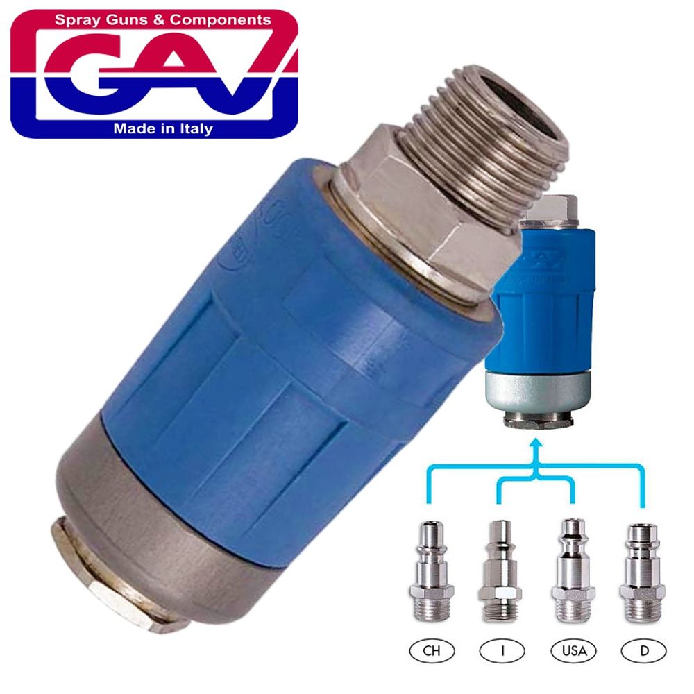 Safety Quick Coupler 3/8 M Packaged Two Stage Release